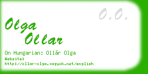 olga ollar business card