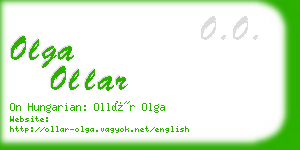 olga ollar business card